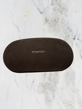 Tom Ford Dark Brown Eyeglass Case AND Sunglasses